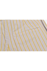 Women's Beige Striped Relaxed Trousers