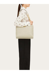 Ferragamo | Women's Off White Calf Leather Bag