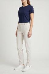 Women's Off White Tailored Cotton Trousers