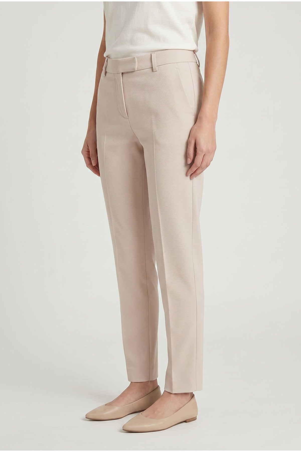 Women's Light Beige Tailored Trousers