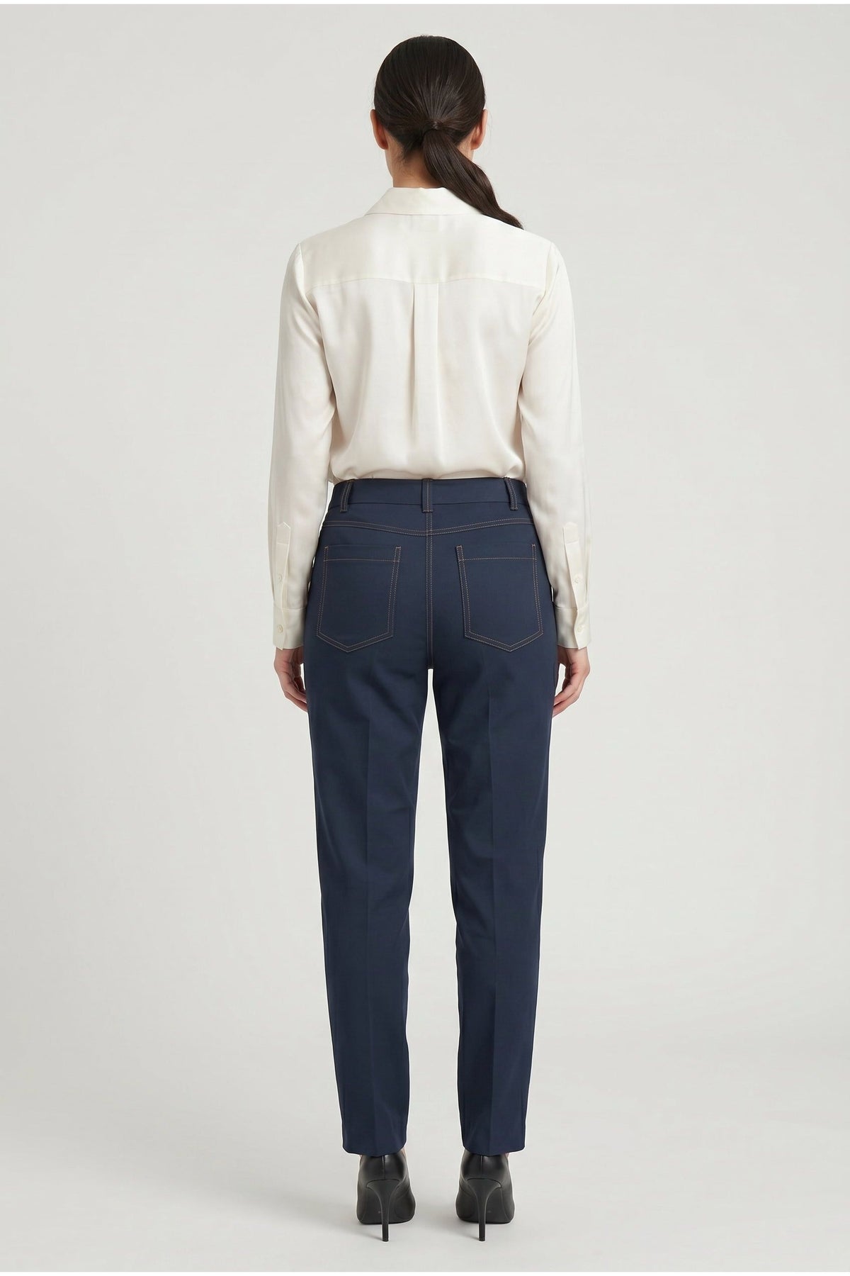 Women's Dark Blue Tailored Trousers