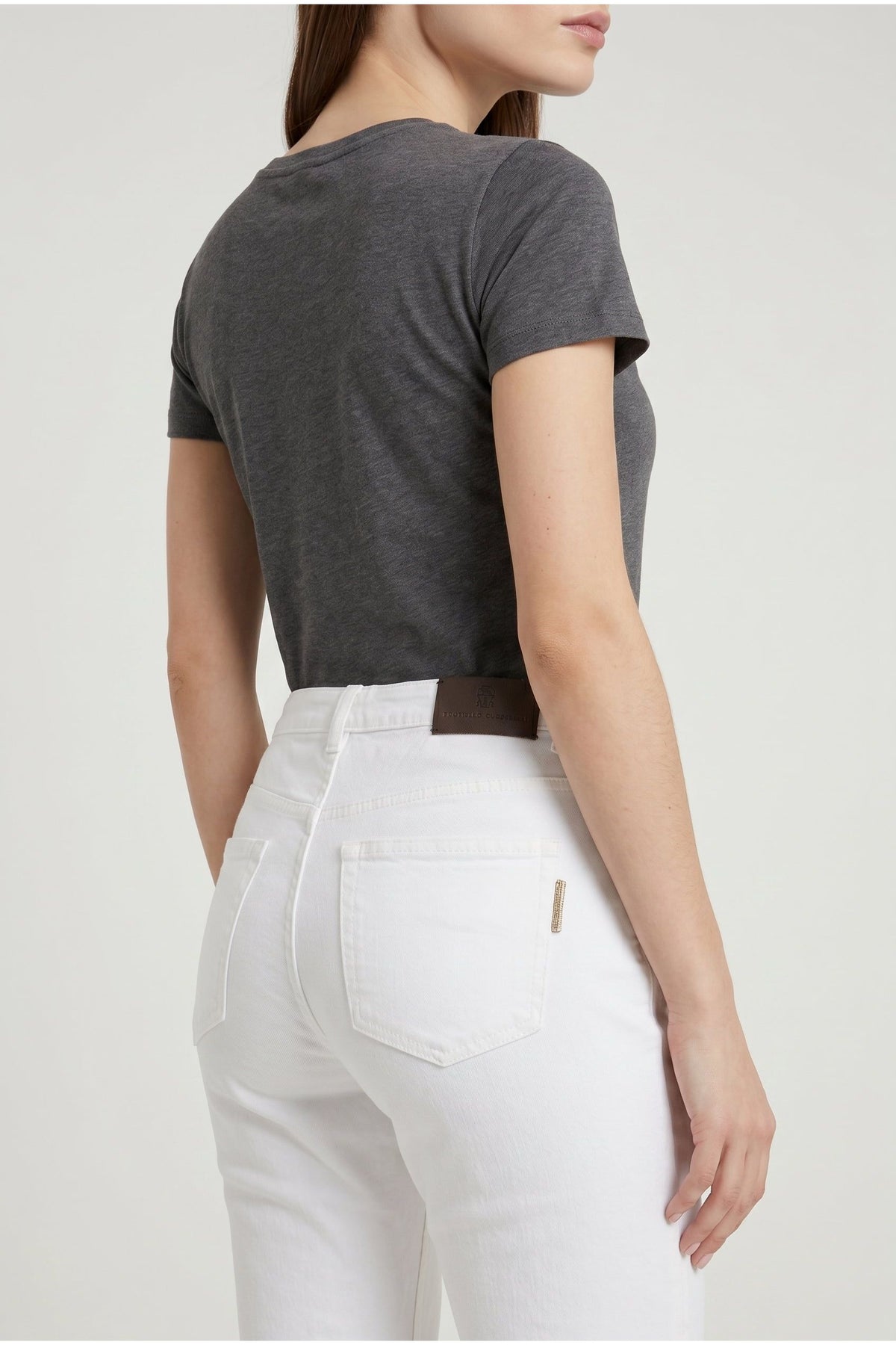 Women's White Straight Leg Trousers