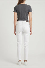 Women's White Straight Leg Trousers