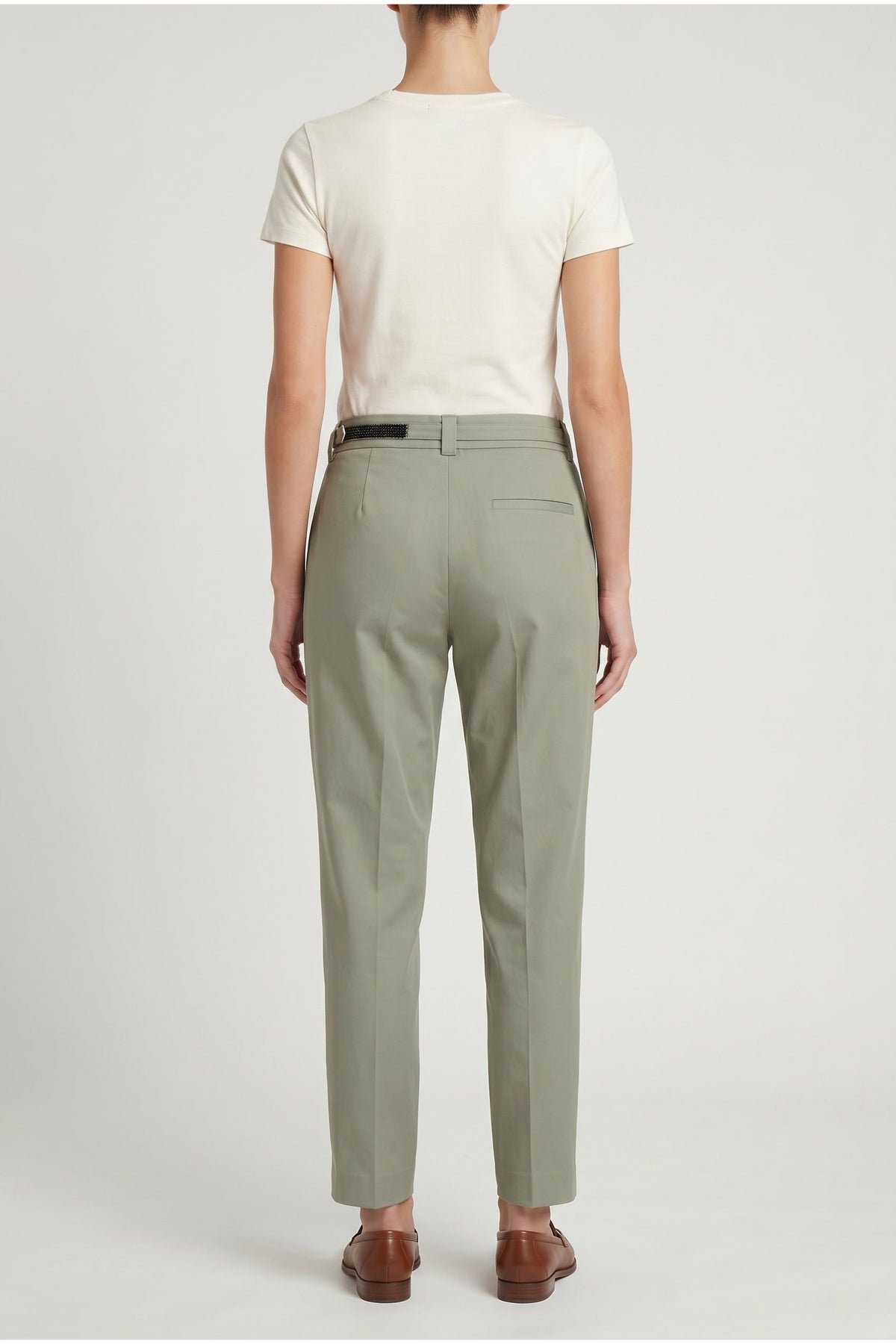 Women's Light Green Tailored Trousers