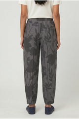Brunello Cucinelli Women's Grey Linen Relaxed Trousers