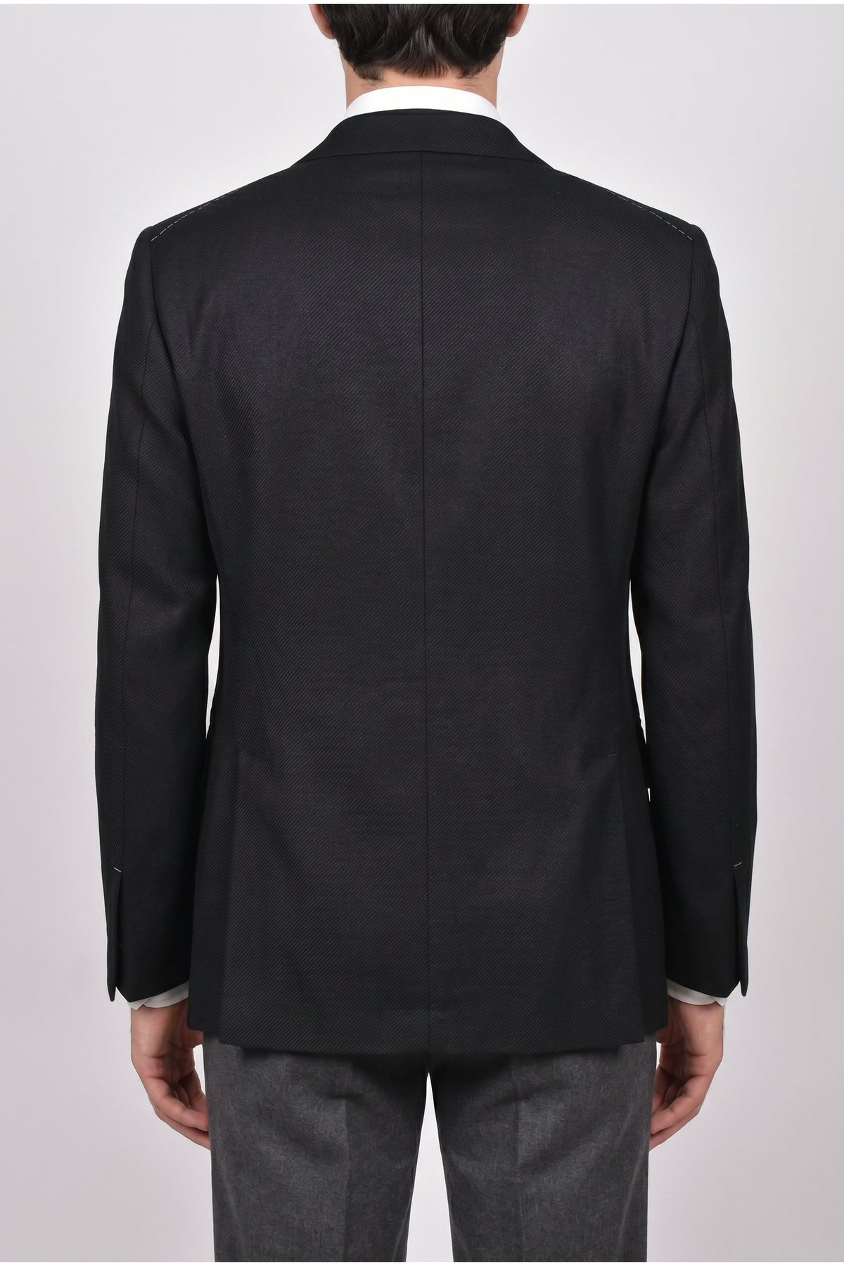 Men's Black Wool Blend Tailored Blazer