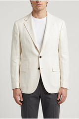 Men's Off White Linen Silk Blazer