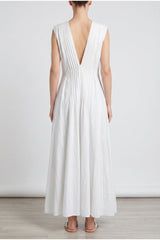 Women's Bianco Naturale Belted Deep V Dress