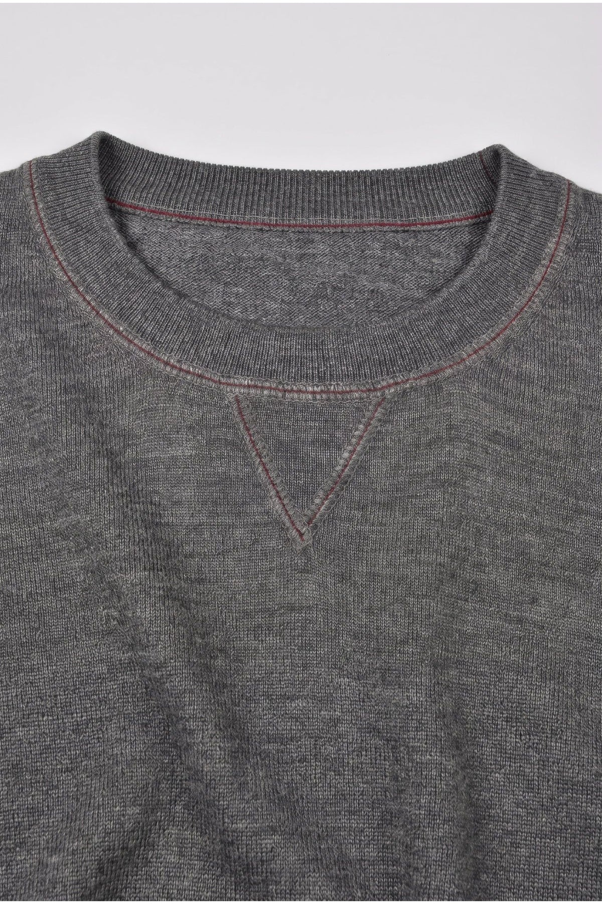 Men's Grey Cashmere Silk Crewneck Sweater