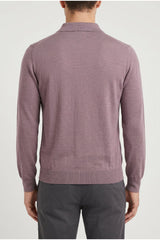 Men's Mauve Wool Silk Knit Sweater