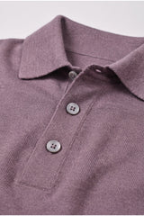 Men's Mauve Wool Silk Knit Sweater
