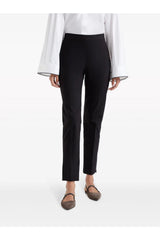 Brunello Cucinelli Women's Black Tailored Cotton Trousers