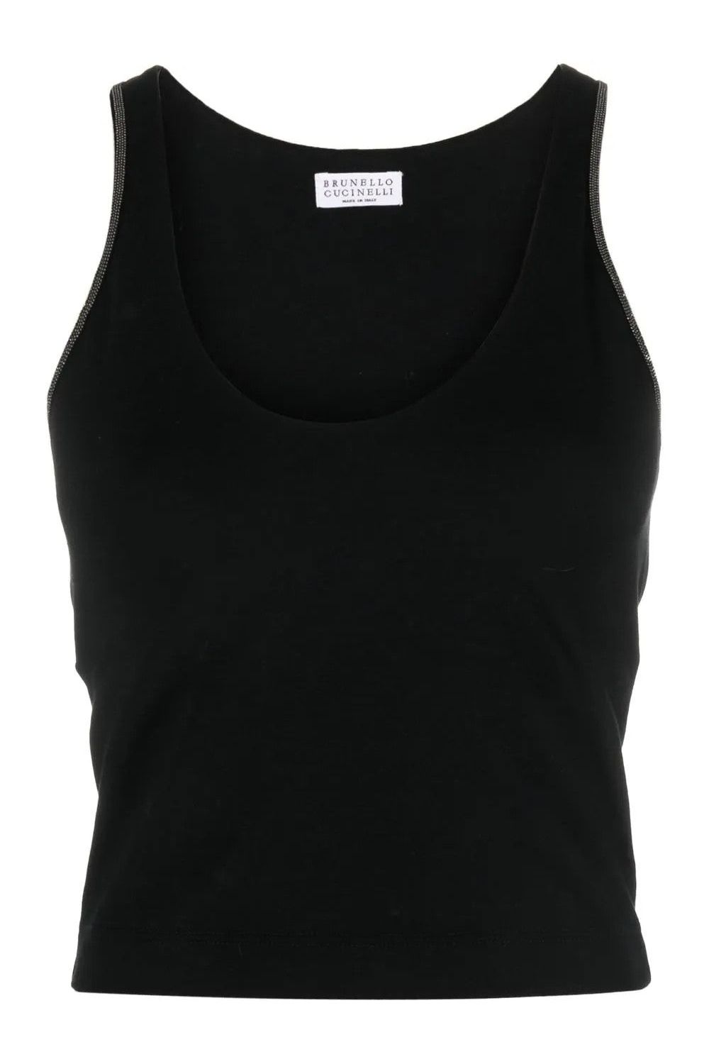 Women's Black Stretch Fitted Tank Top