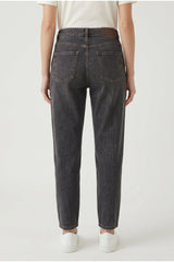 Women's Dark Grey Tapered Trousers