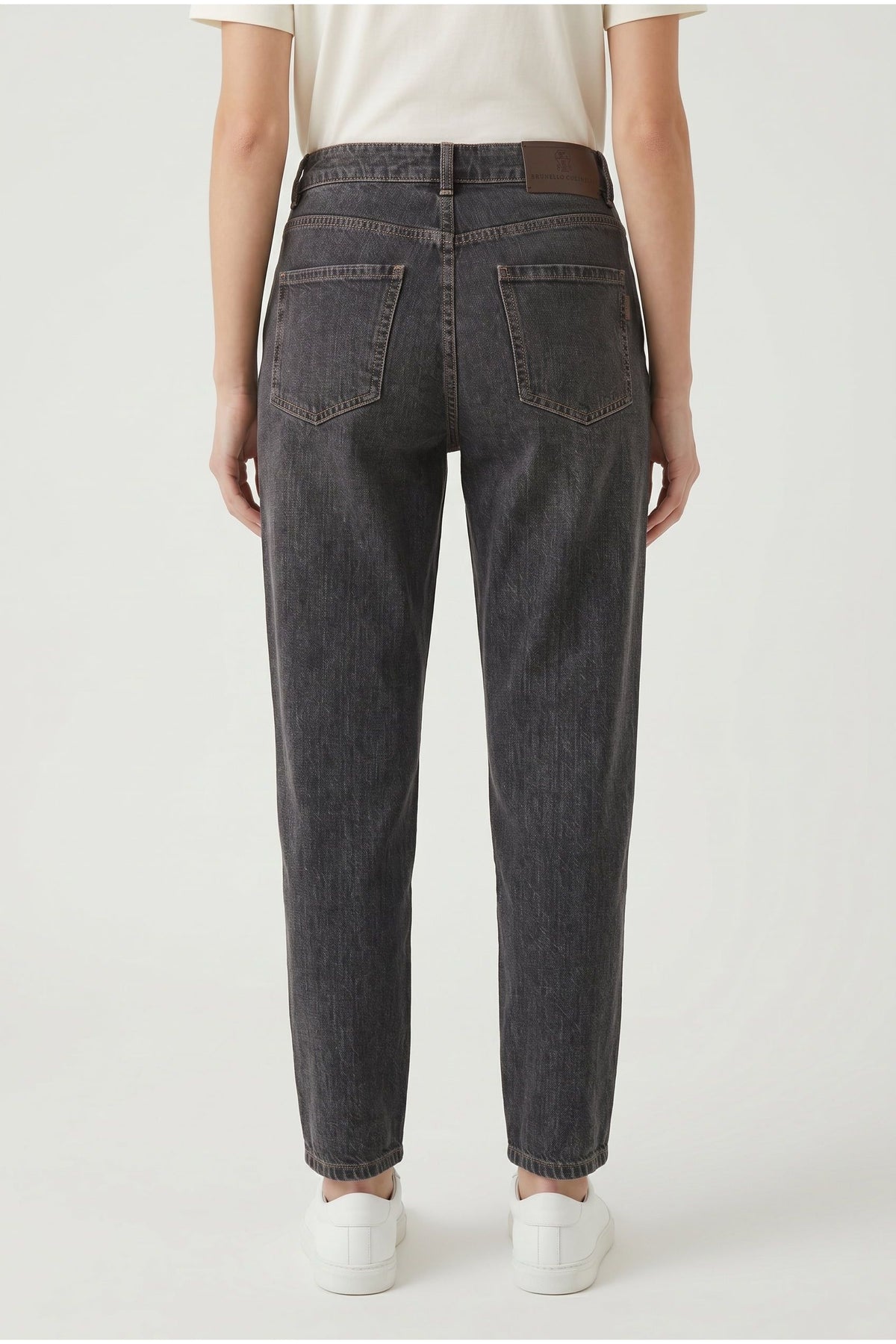 Women's Dark Grey Tapered Trousers
