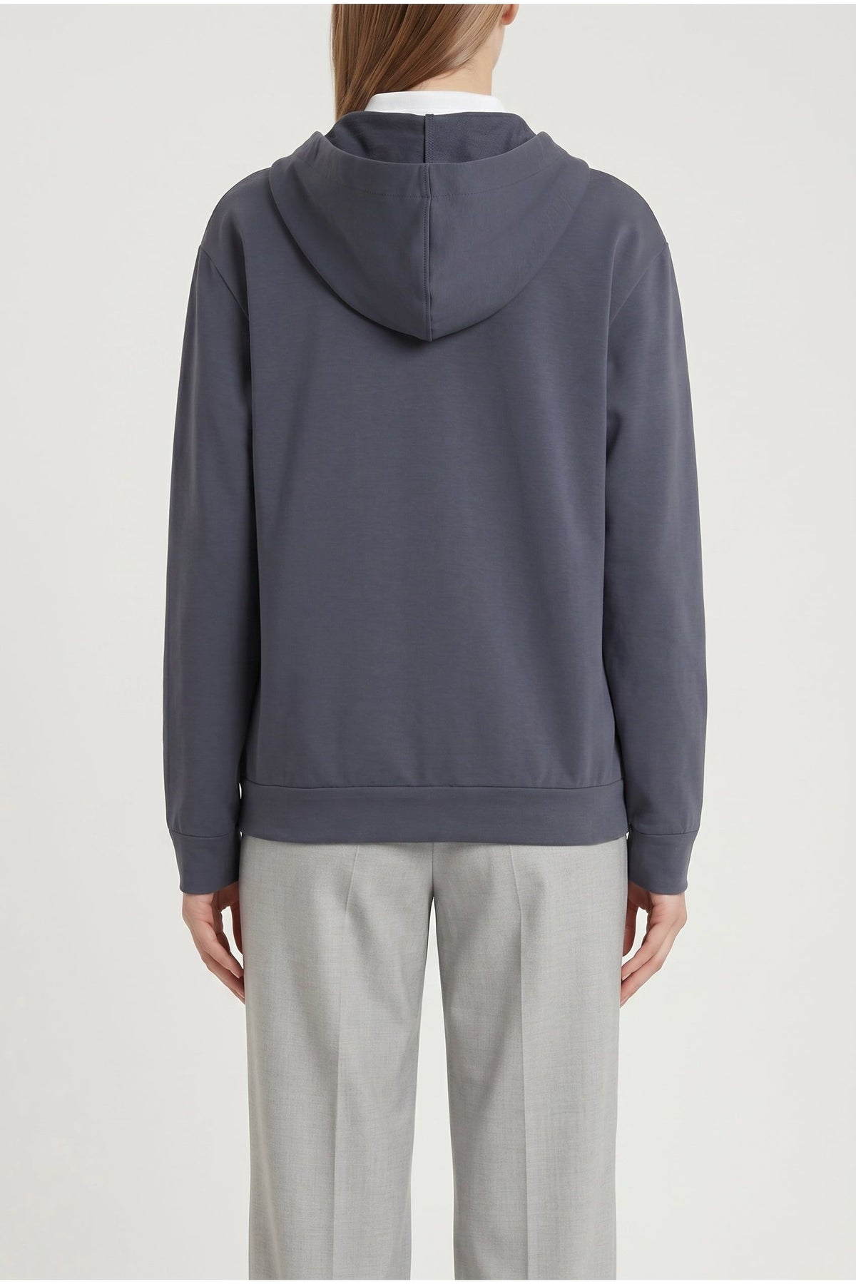 Women's Dark Blue Zip Hoodie