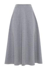 Women's Light Grey Flared Skirt
