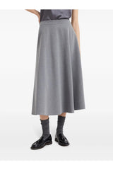 Women's Light Grey Flared Skirt