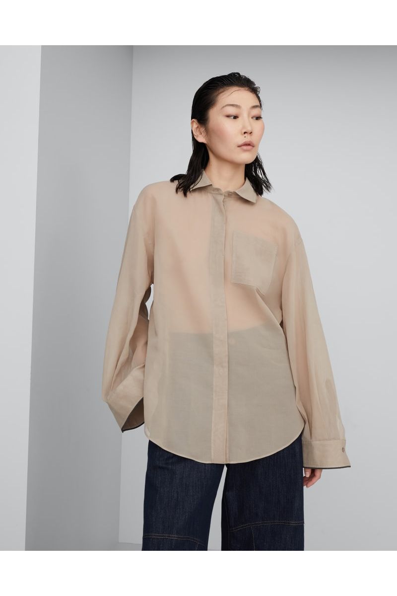 Women's Light Beige Oversized Shirt