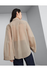 Women's Light Beige Oversized Shirt