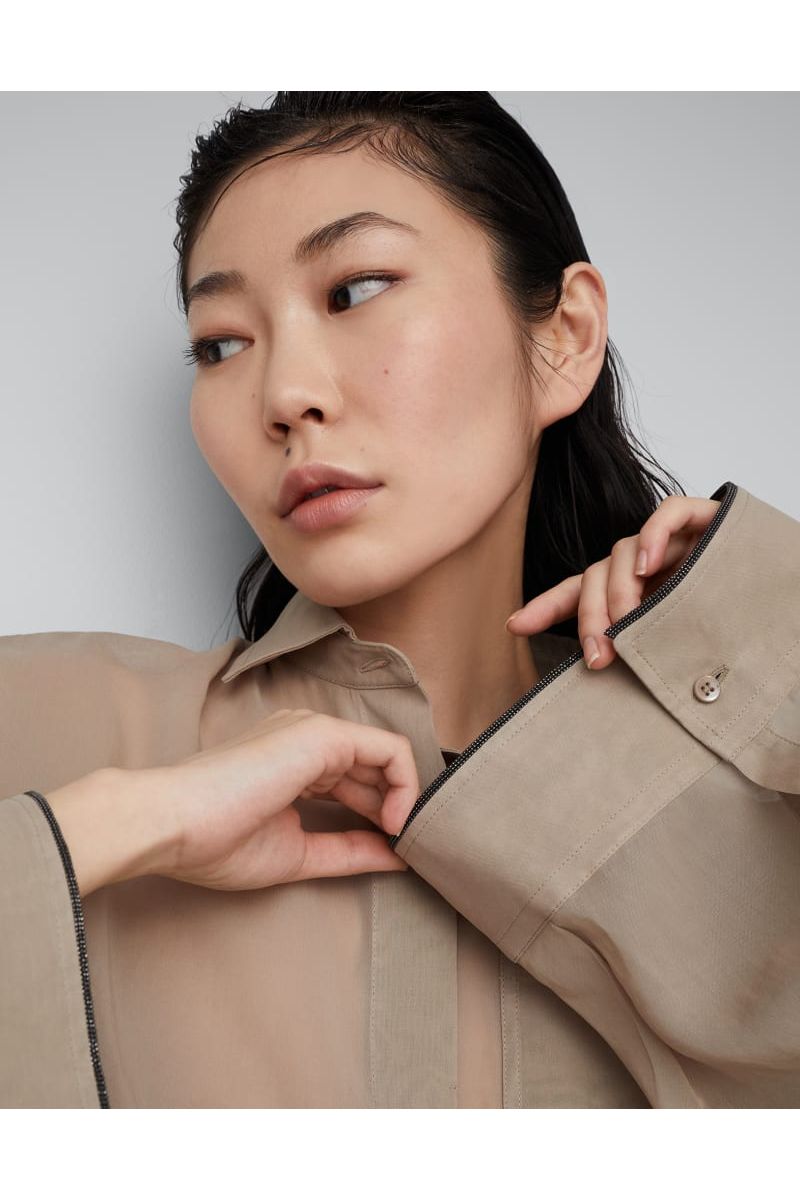 Women's Light Beige Oversized Shirt