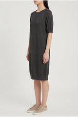Brunello Cucinelli Women's Black Relaxed Cotton Dress