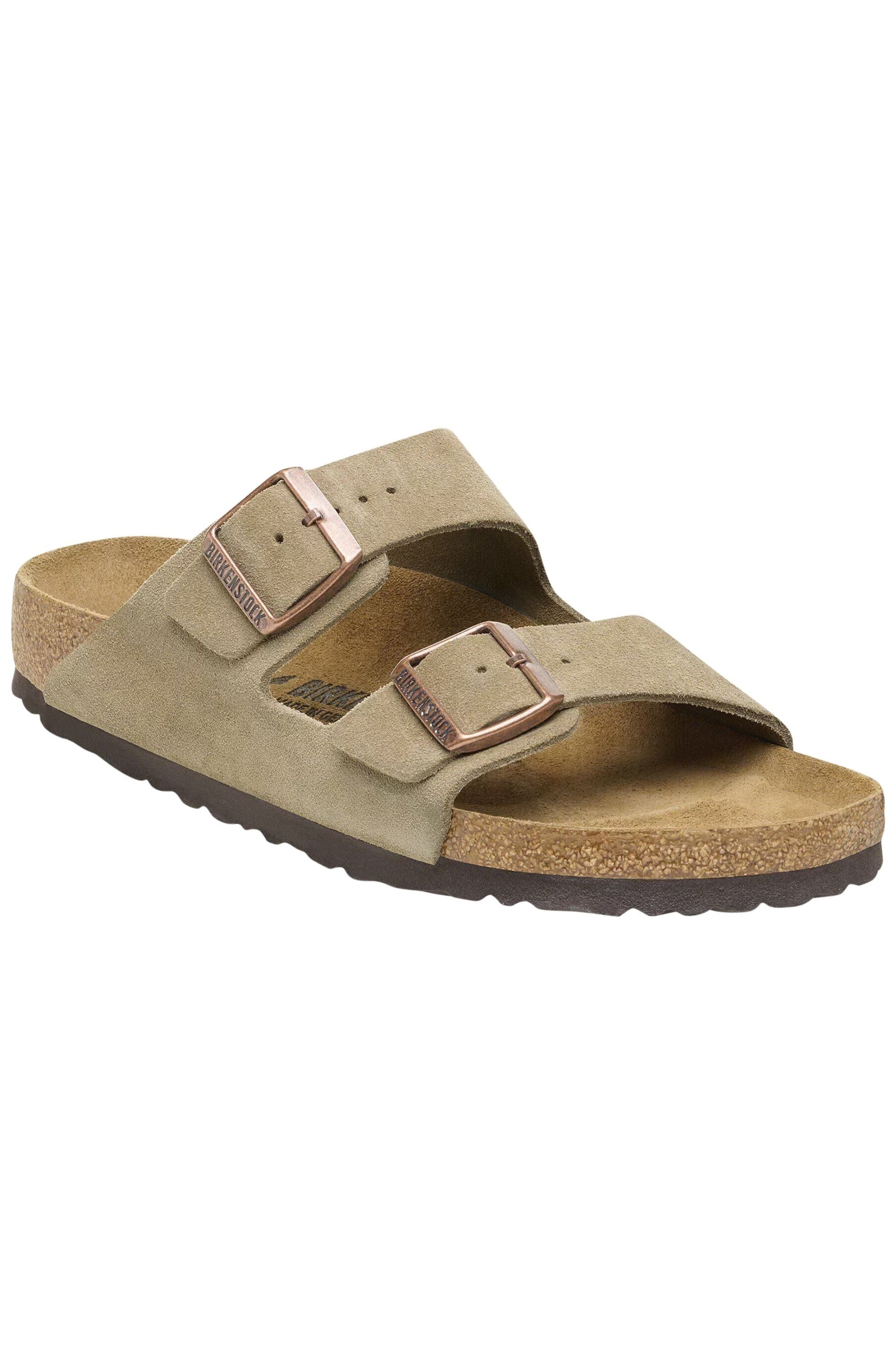 Birkenstock Arizona Suede Leather Taupe Sandals | Regular