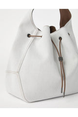 Women's Off White Cotton Linen Bag