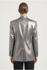 Women's Silver Tailored Double Breasted Blazer
