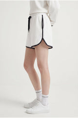 Women's White Cotton Casual Shorts