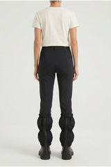 Brunello Cucinelli Women's Black Gathered Hem Trousers