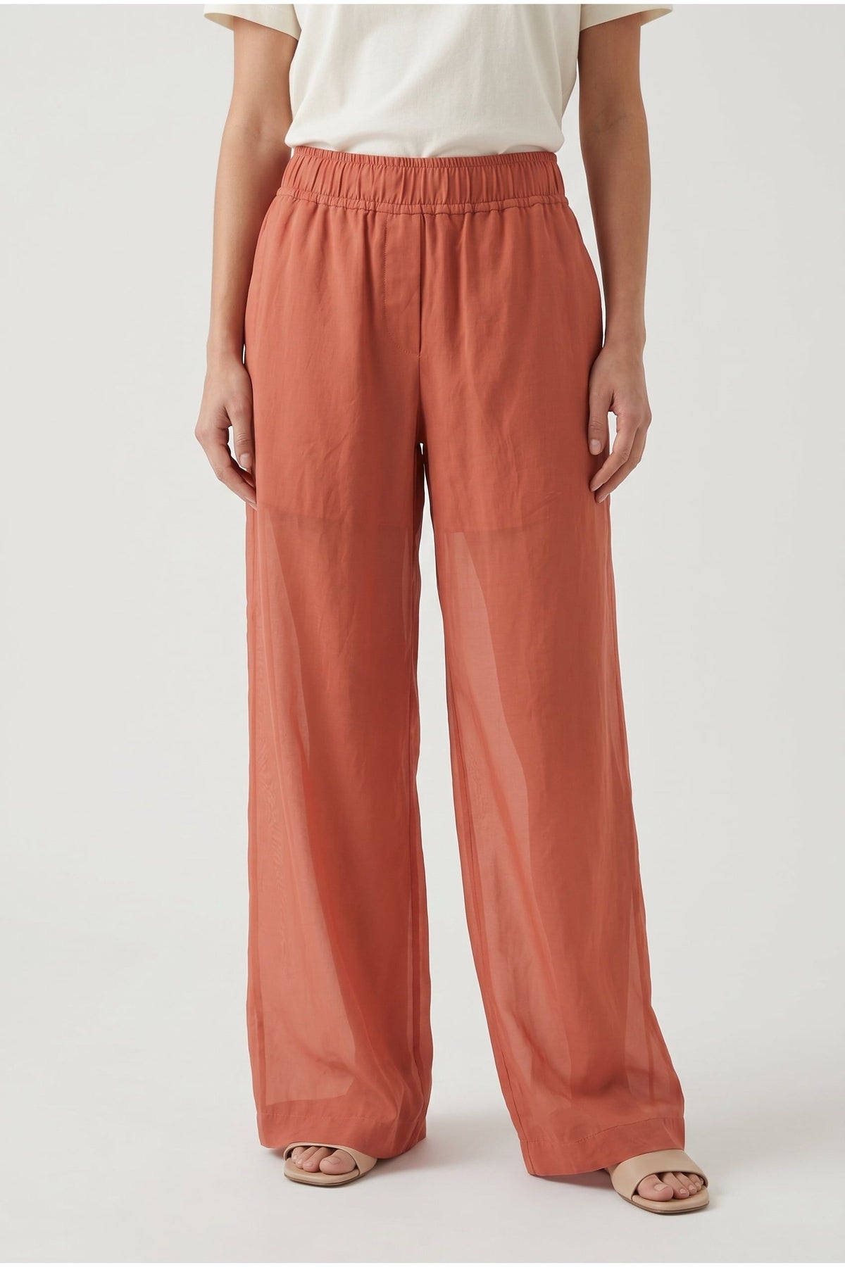 Women's Rust Relaxed Wide Leg Trousers
