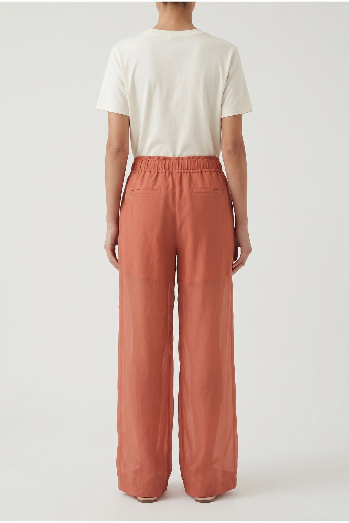 Women's Rust Relaxed Wide Leg Trousers