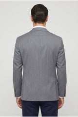 Brunello Cucinelli Men's Grey Wool Tailored Blazer