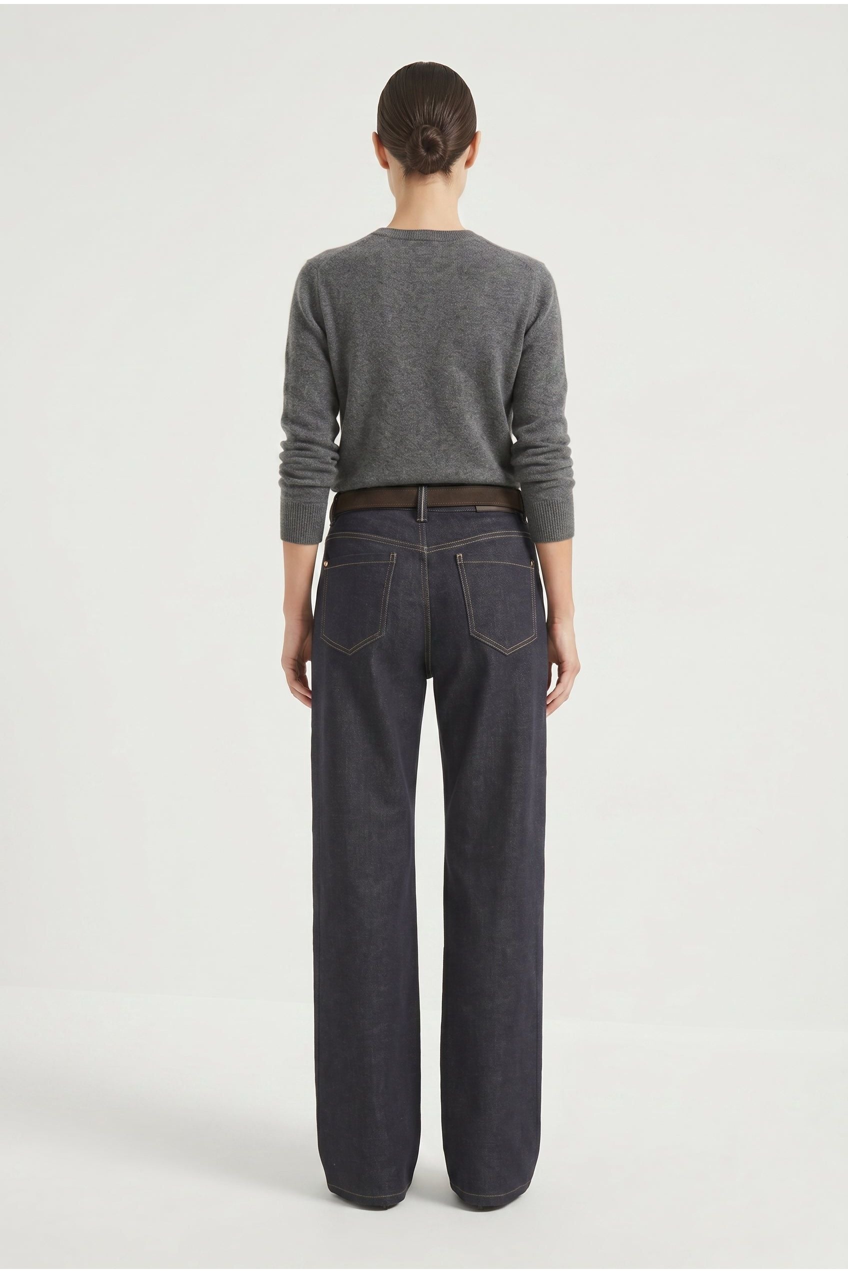 Women's Dark Blue Wide Trousers