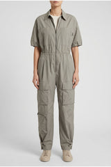 Women's Light Grey Relaxed Jumpsuit