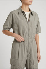 Women's Light Grey Relaxed Jumpsuit