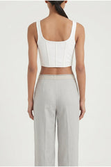 Women's White Fitted Tank Top