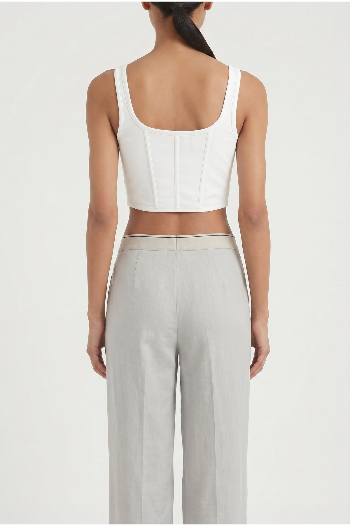 Women's White Fitted Tank Top