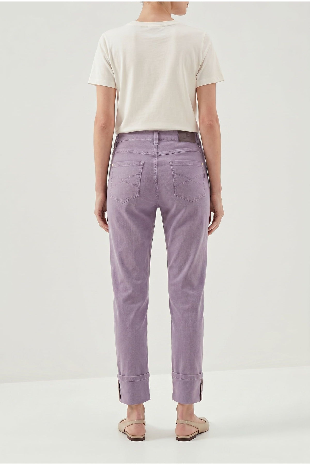 Women's Light Purple Cotton Trousers