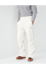 Men's Off White Relaxed Cotton Trousers