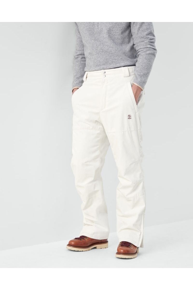 Men's Off White Relaxed Cotton Trousers