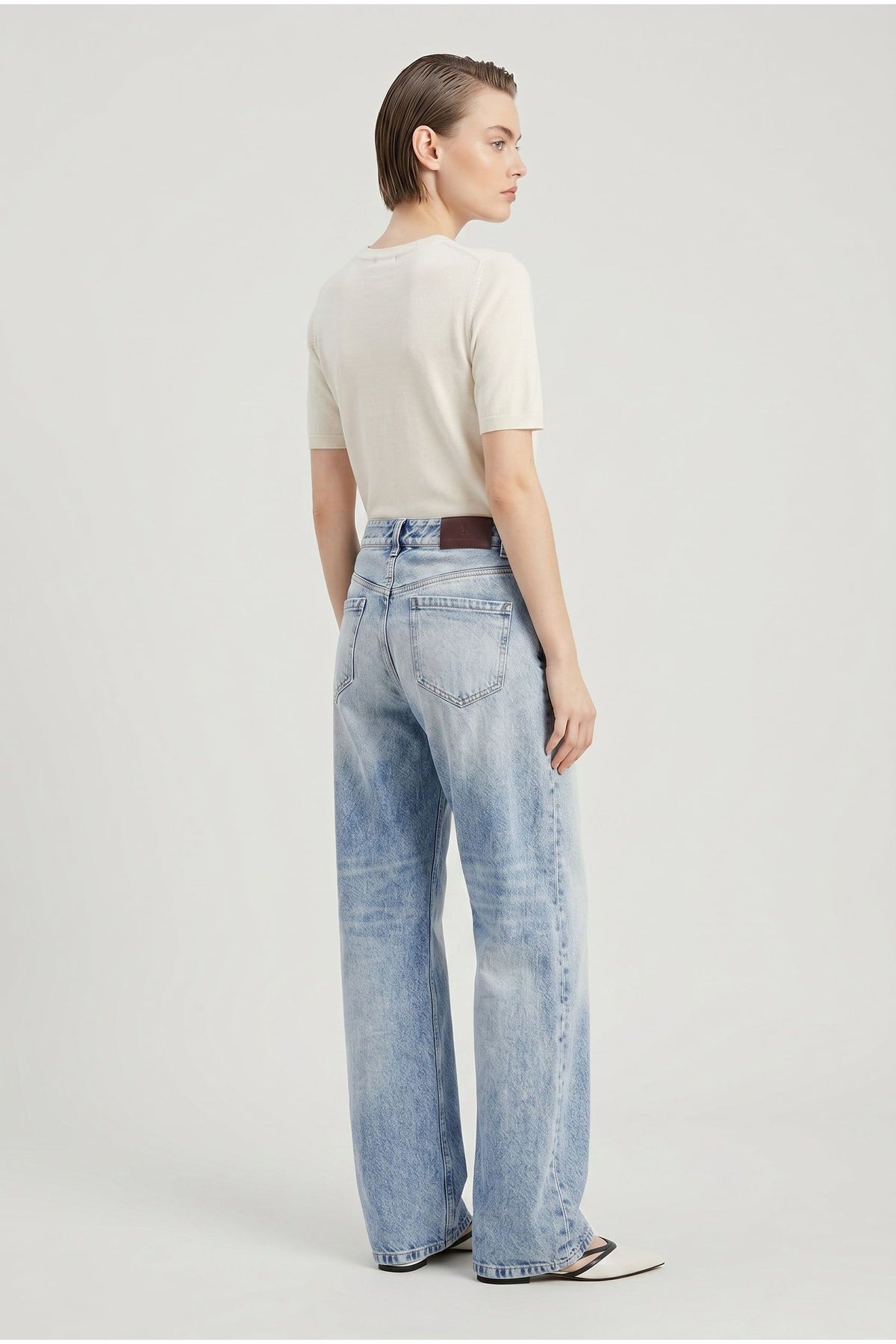 Women's Light Blue Relaxed Trousers