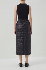 Brunello Cucinelli Women's Black Quilted Midi Skirt