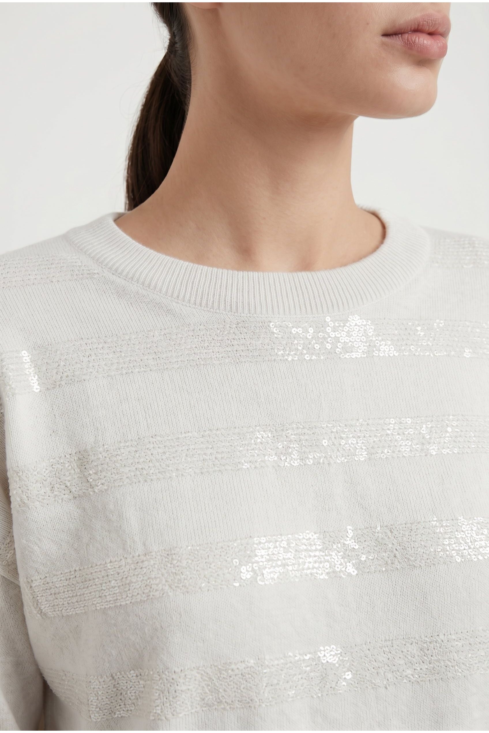 Brunello Cucinelli Women's Off White Wool Sweater