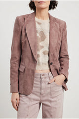 Brunello Cucinelli Women's Dusty Pink Suede Blazer