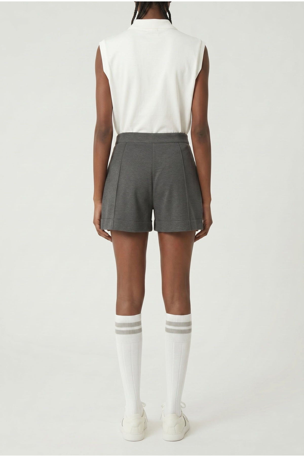 Women's Dark Grey Tailored Shorts