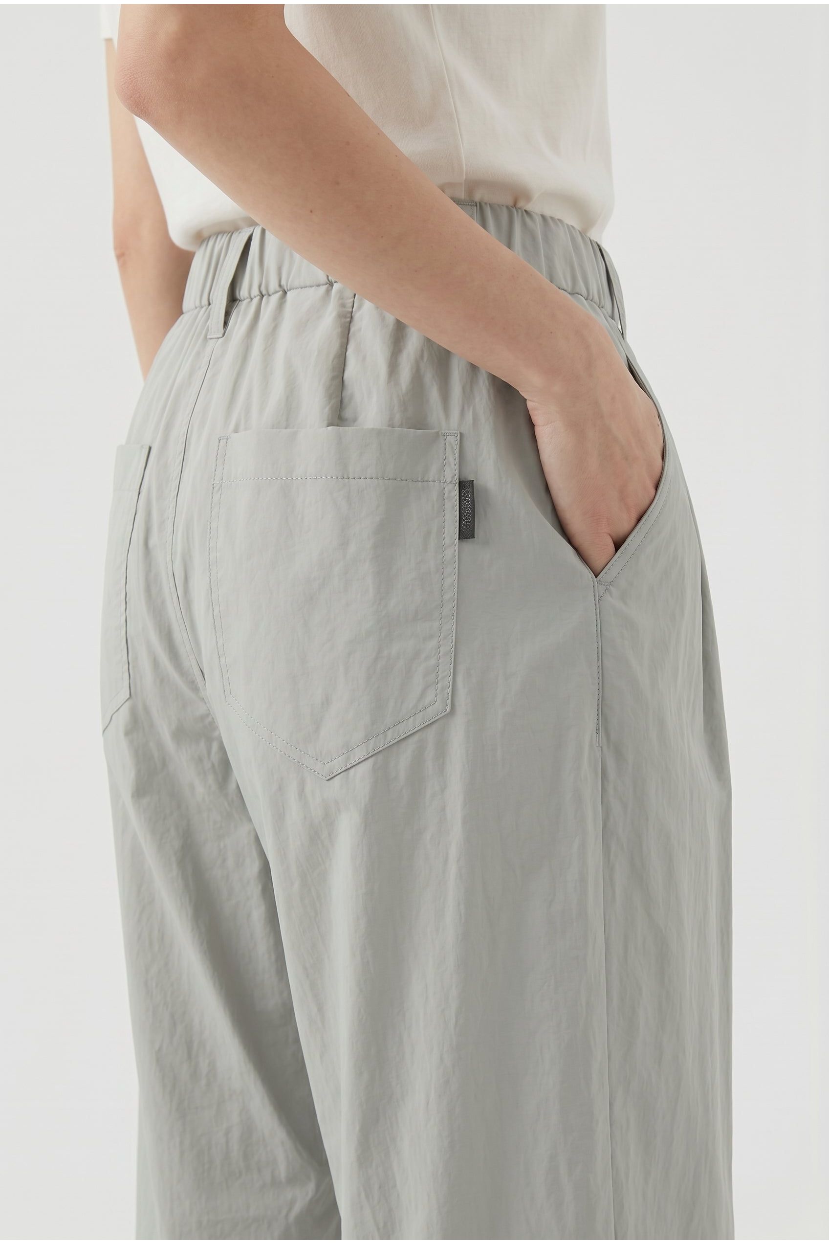 Brunello Cucinelli Women's Light Grey Relaxed Trousers