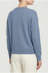 Women's Blue Wool Relaxed Sweater