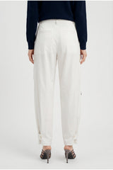 Brunello Cucinelli Women's Off White Relaxed Cargo Trousers